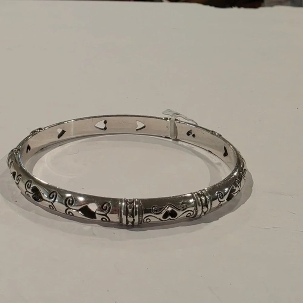 Brighton Shot Through‎ The Heart Silver Heart Motif Bracelet New